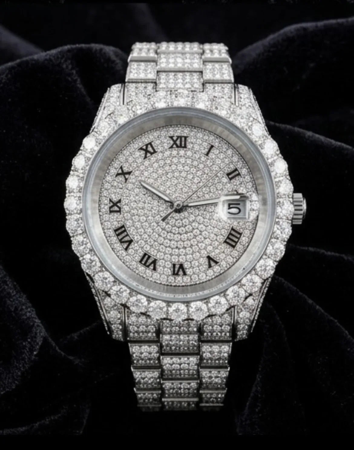 Moissanite Round Brilliant Watch