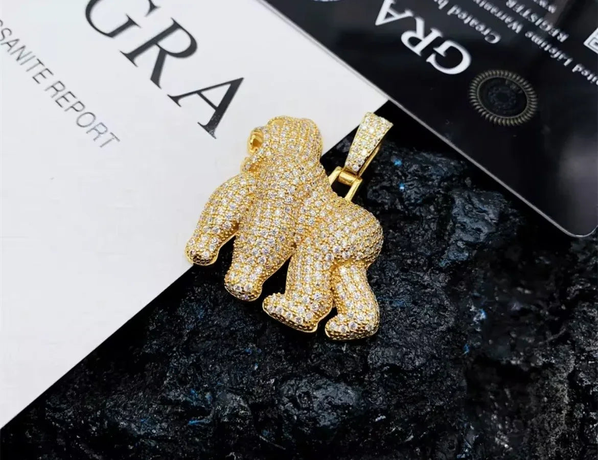 VVS Moissanite Gorilla Pendant