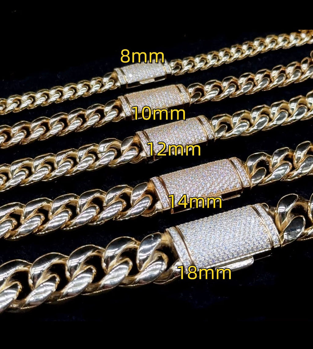 Moissanite Clasp Cuban Chain