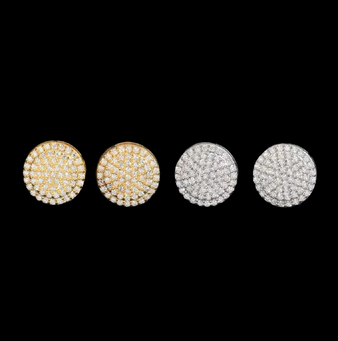 VVS Moissanite Flat Round Earrings