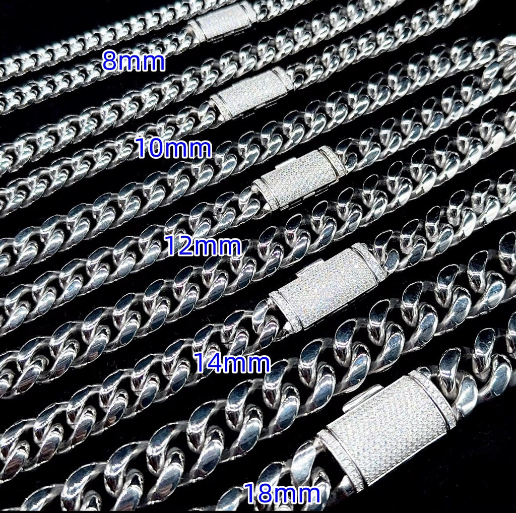 Moissanite Clasp Cuban Chain