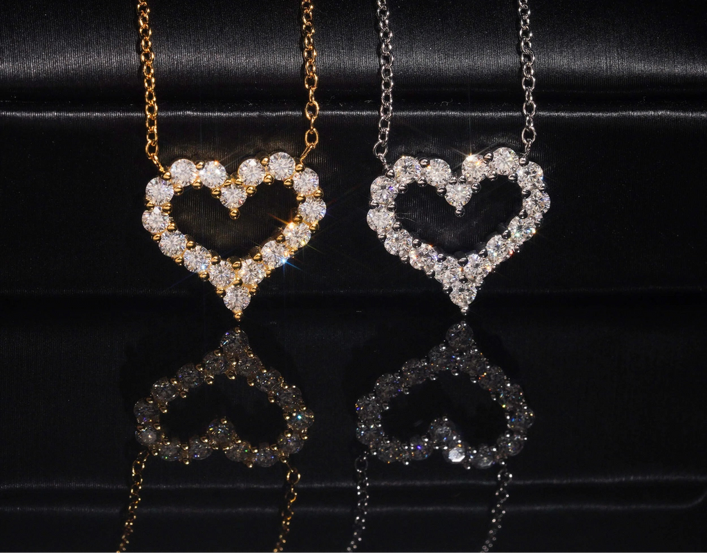 VVS Moissanite Heart Necklace