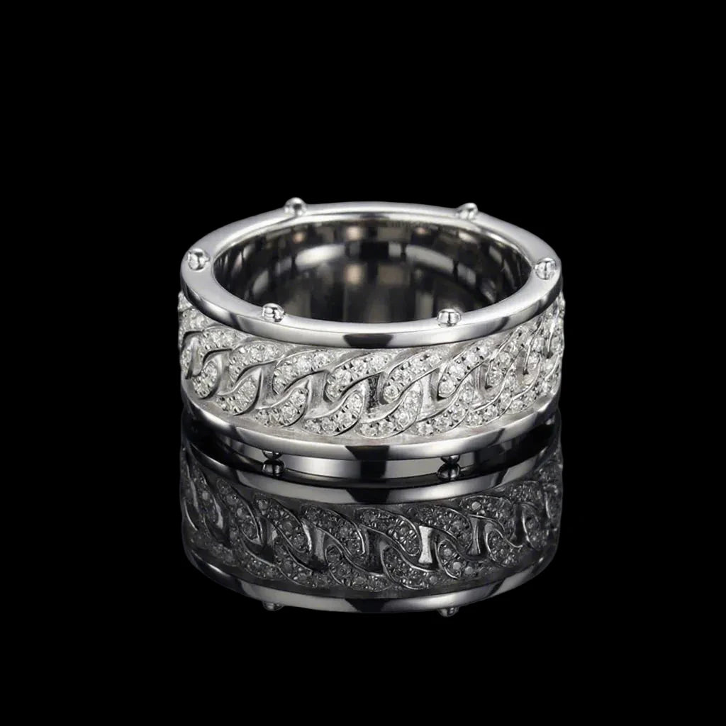VVS Moissanite Cuban Style Ring