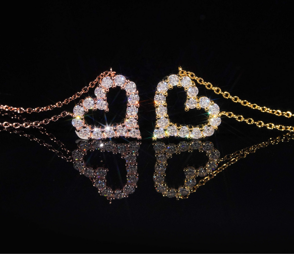 VVS Moissanite Heart Necklace