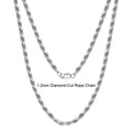 Diamond-Cut Rope Chain
