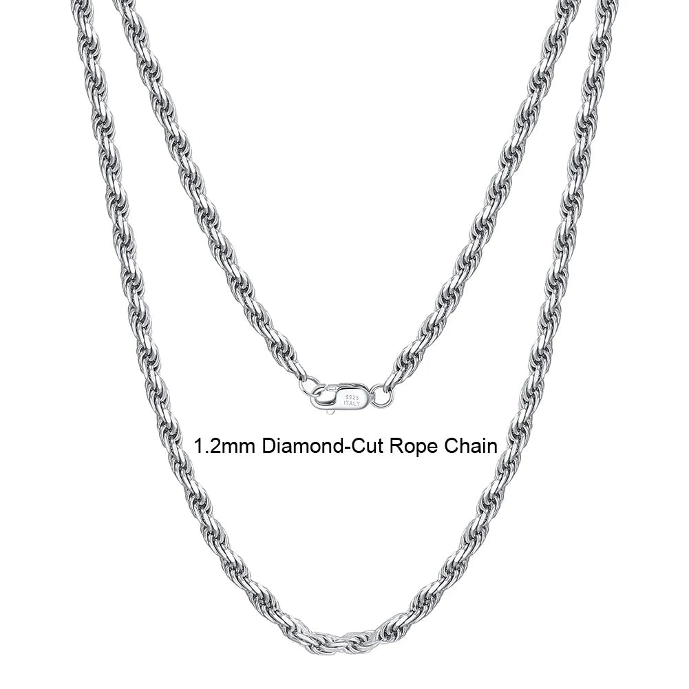 Diamond-Cut Rope Chain