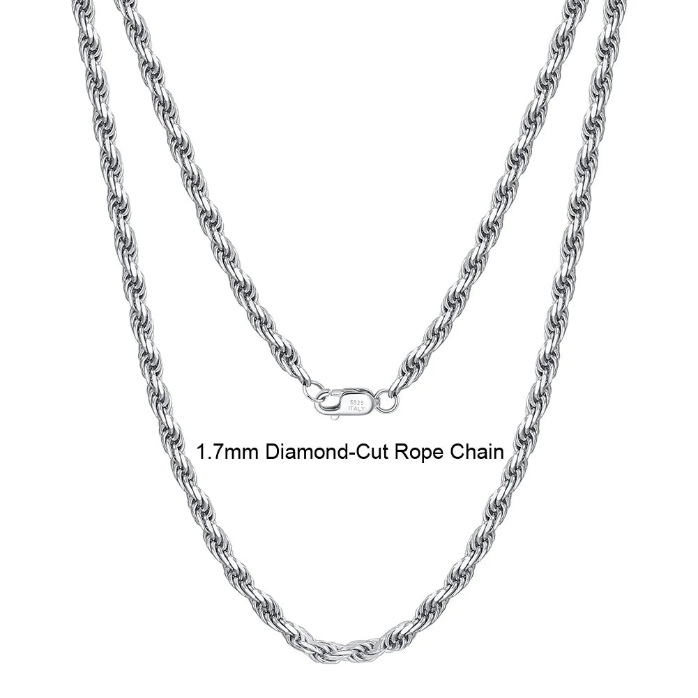 Diamond-Cut Rope Chain