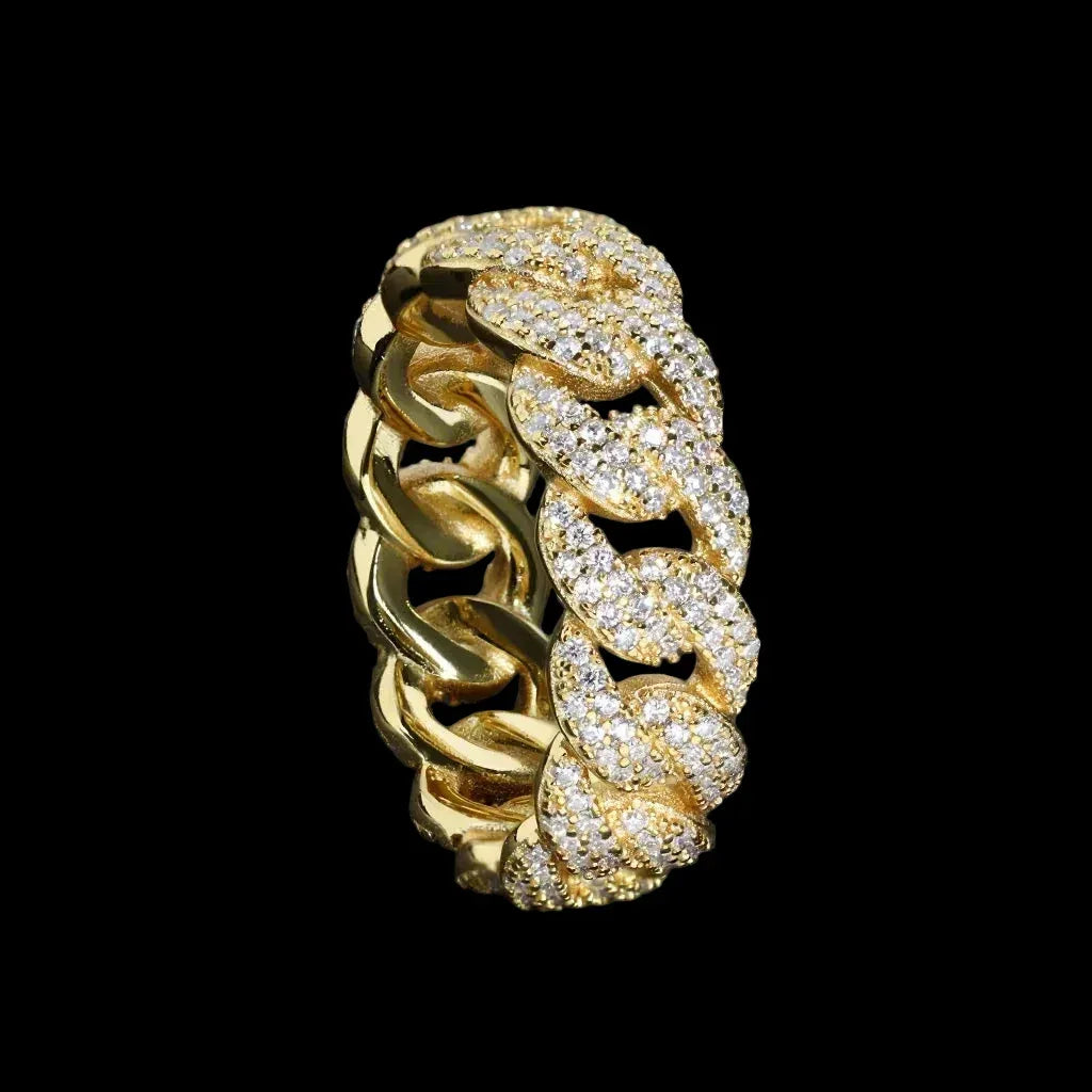 VVS Moissanite Cuban Style Ring
