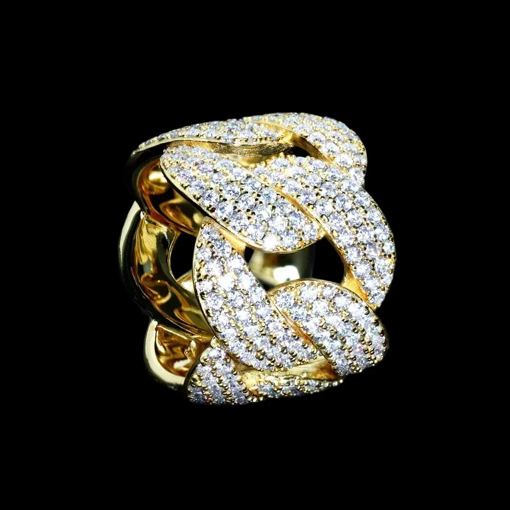 VVS Moissanite Cuban Style Ring