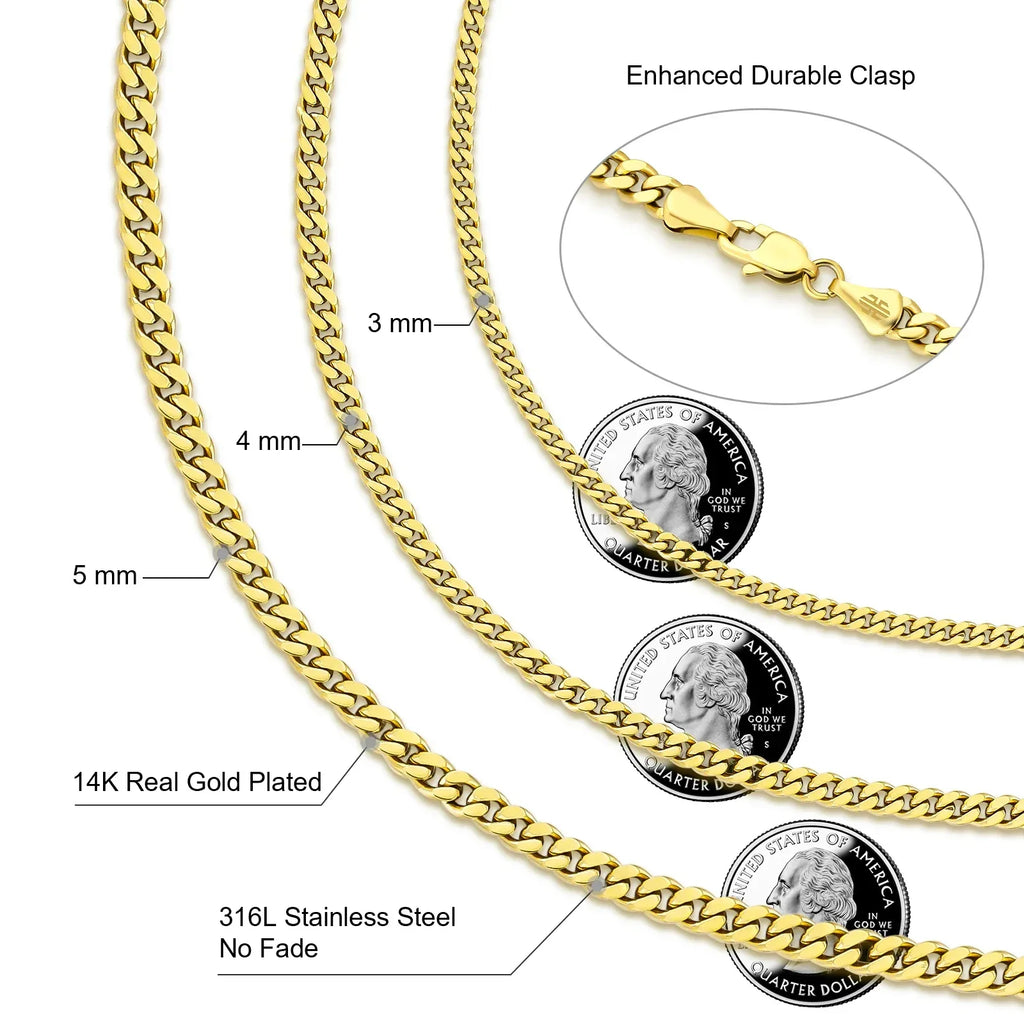 3mm Stainless Steel Cuban Link Chain