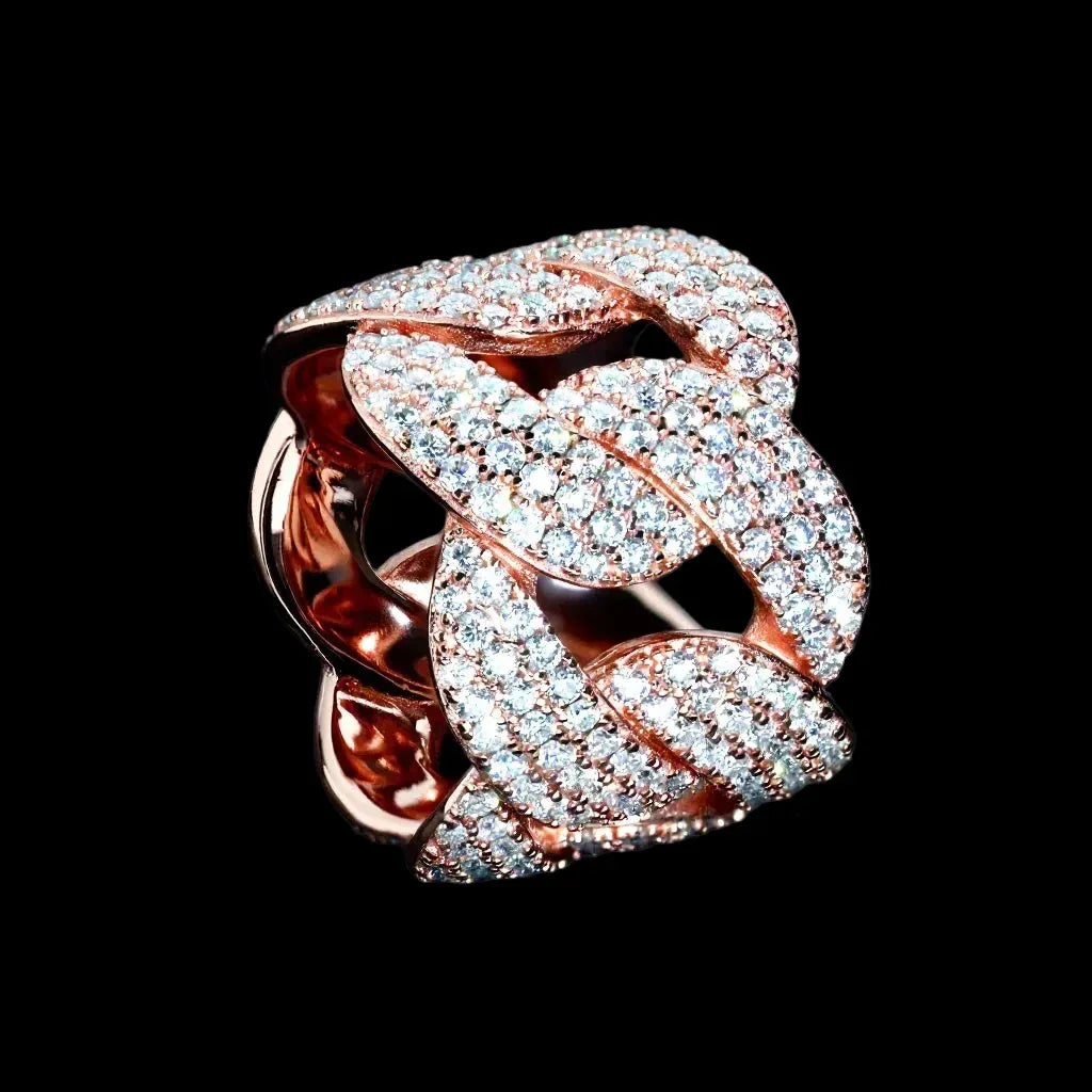 VVS Moissanite Cuban Style Ring