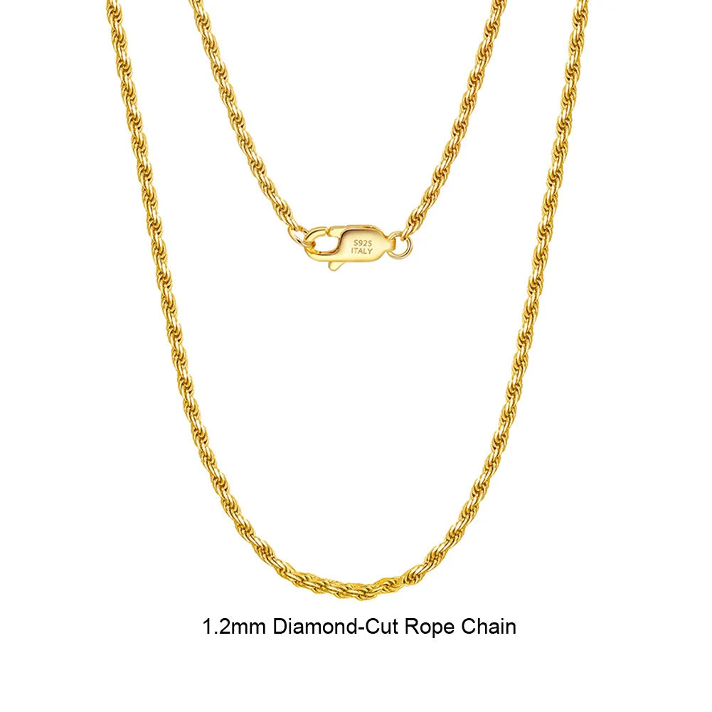 Diamond-Cut Rope Chain