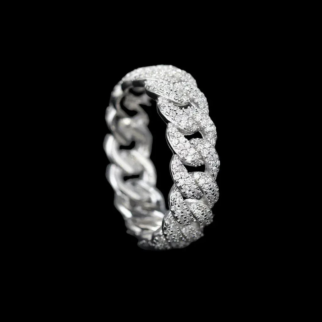 VVS Moissanite Cuban Style Ring