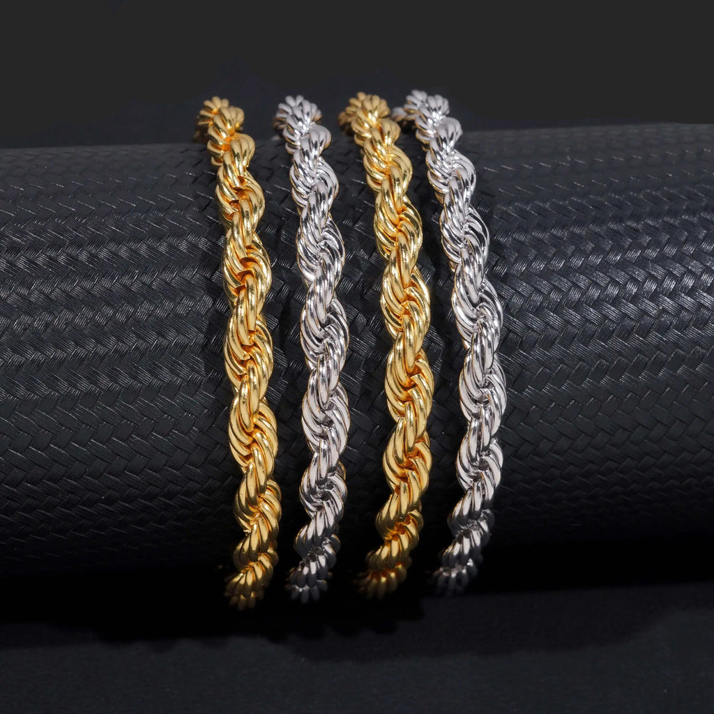 VVS Moissanite Clasp 6MM Rope Chain