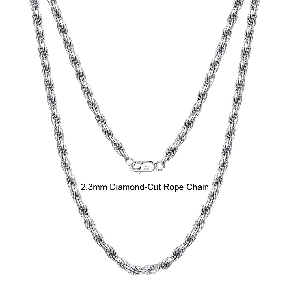 Diamond-Cut Rope Chain