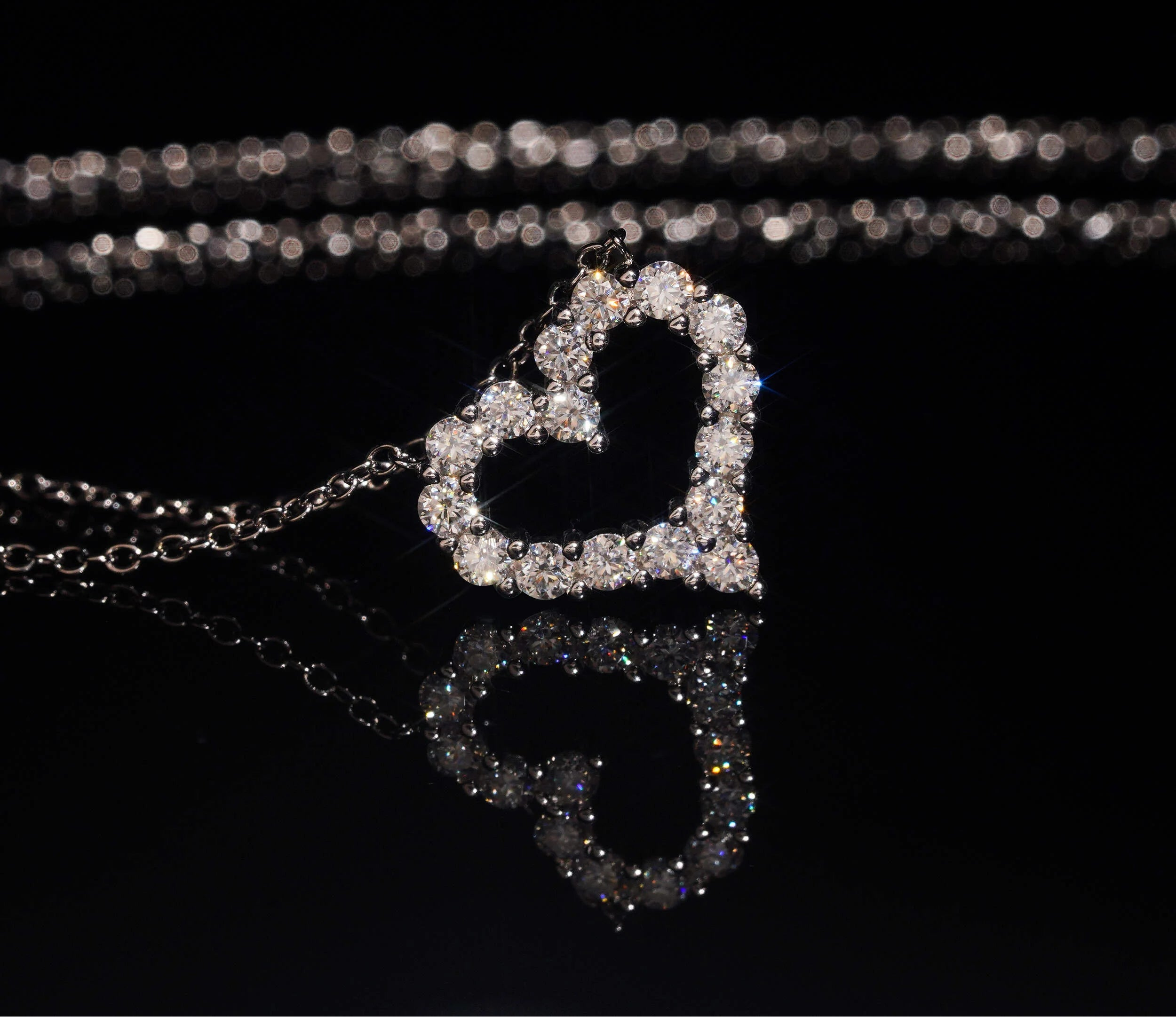 VVS Moissanite Heart Necklace