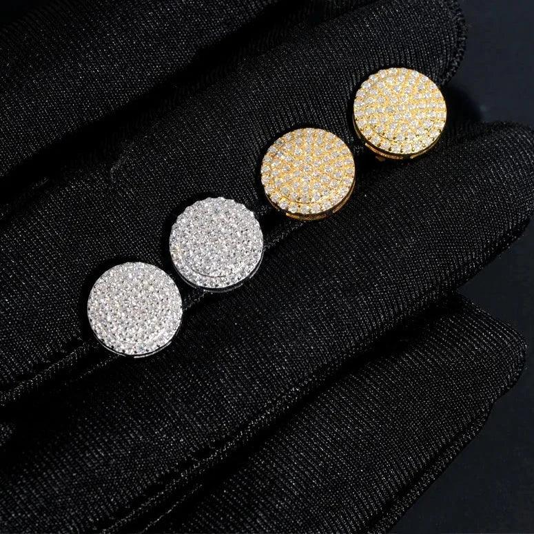 VVS Moissanite Flat Round Earrings
