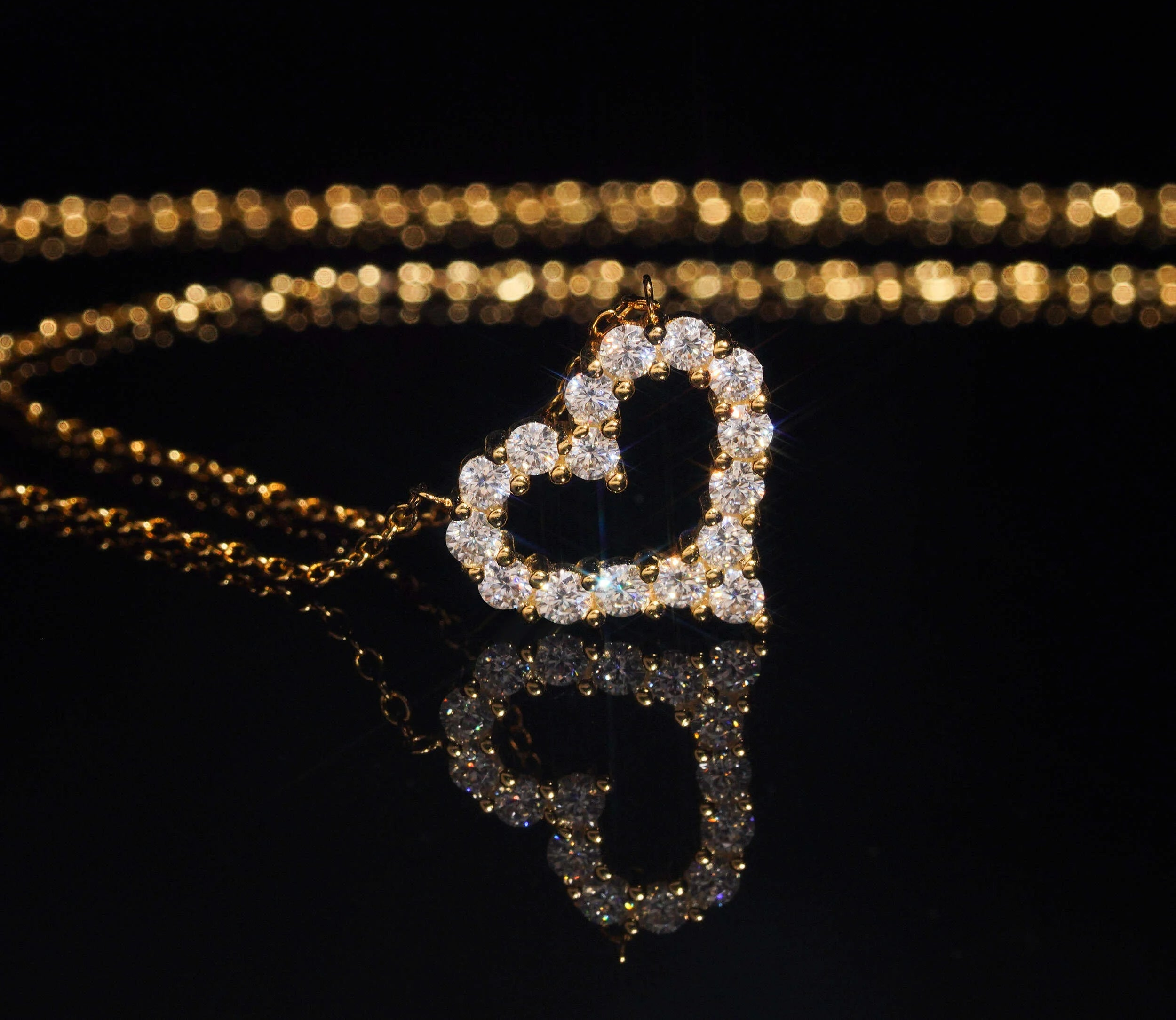 VVS Moissanite Heart Necklace