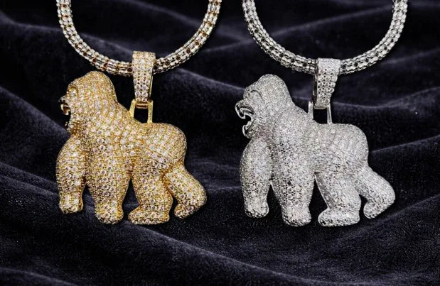 VVS Moissanite Gorilla Pendant