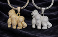 VVS Moissanite Gorilla Pendant
