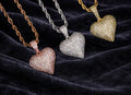 Moissanite 3D Heart Pendant