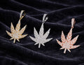 Moissanite Exotic Leaf Pendant