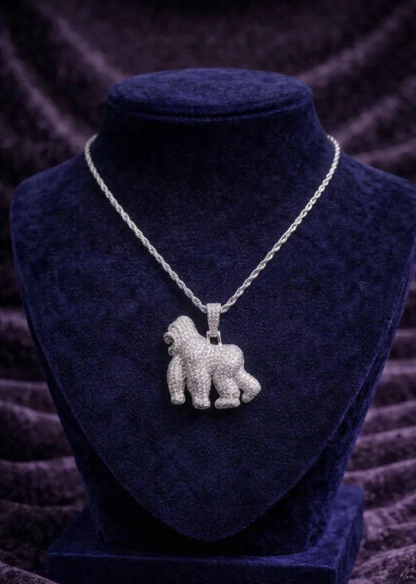 VVS Moissanite Gorilla Pendant