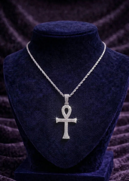 Moissanite Ankh Cross Pendant